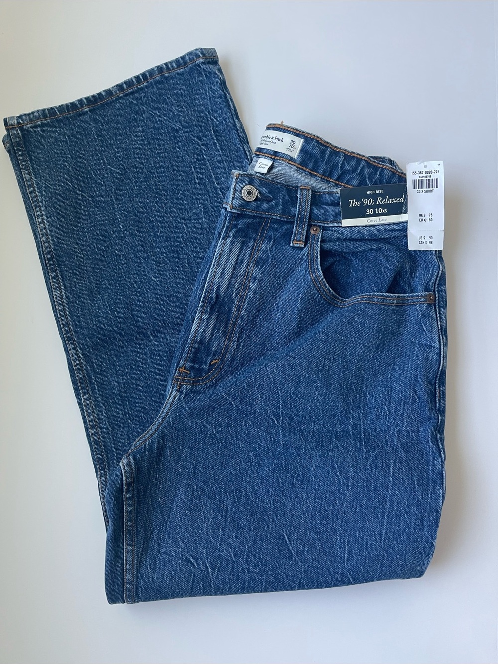 Abercrombie & Fitch Jeans- NWT 90’s Relaxed, High-Rise, Curve Love (size 30 XS)